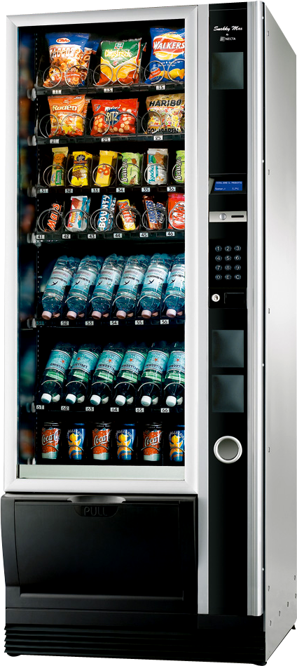Automaty vendingowy do sprzedaży przekąsek i napojów